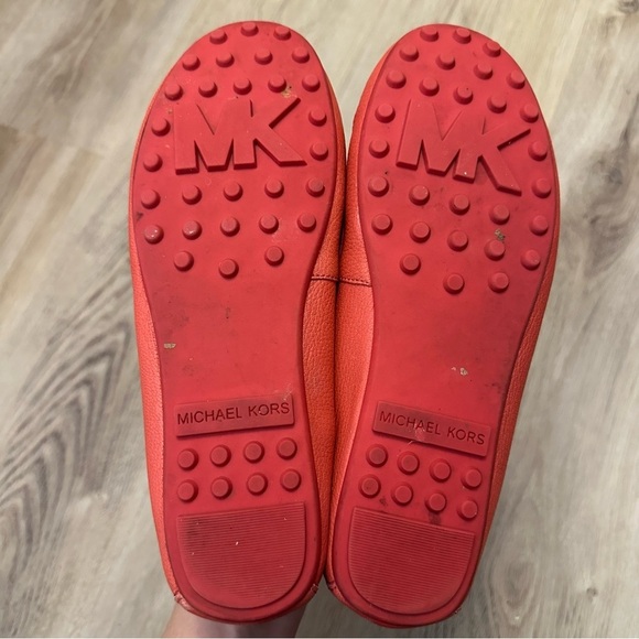 Michael Kors Sutton Moccasin Leather Loafers Size 7 Persimmon - Picture 6 of 6
